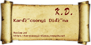 Karácsonyi Diána névjegykártya